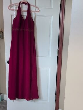 mesh long bridesmaid dress with crisscross back Long Bridesmaid Dress with Crisscross Back Straps